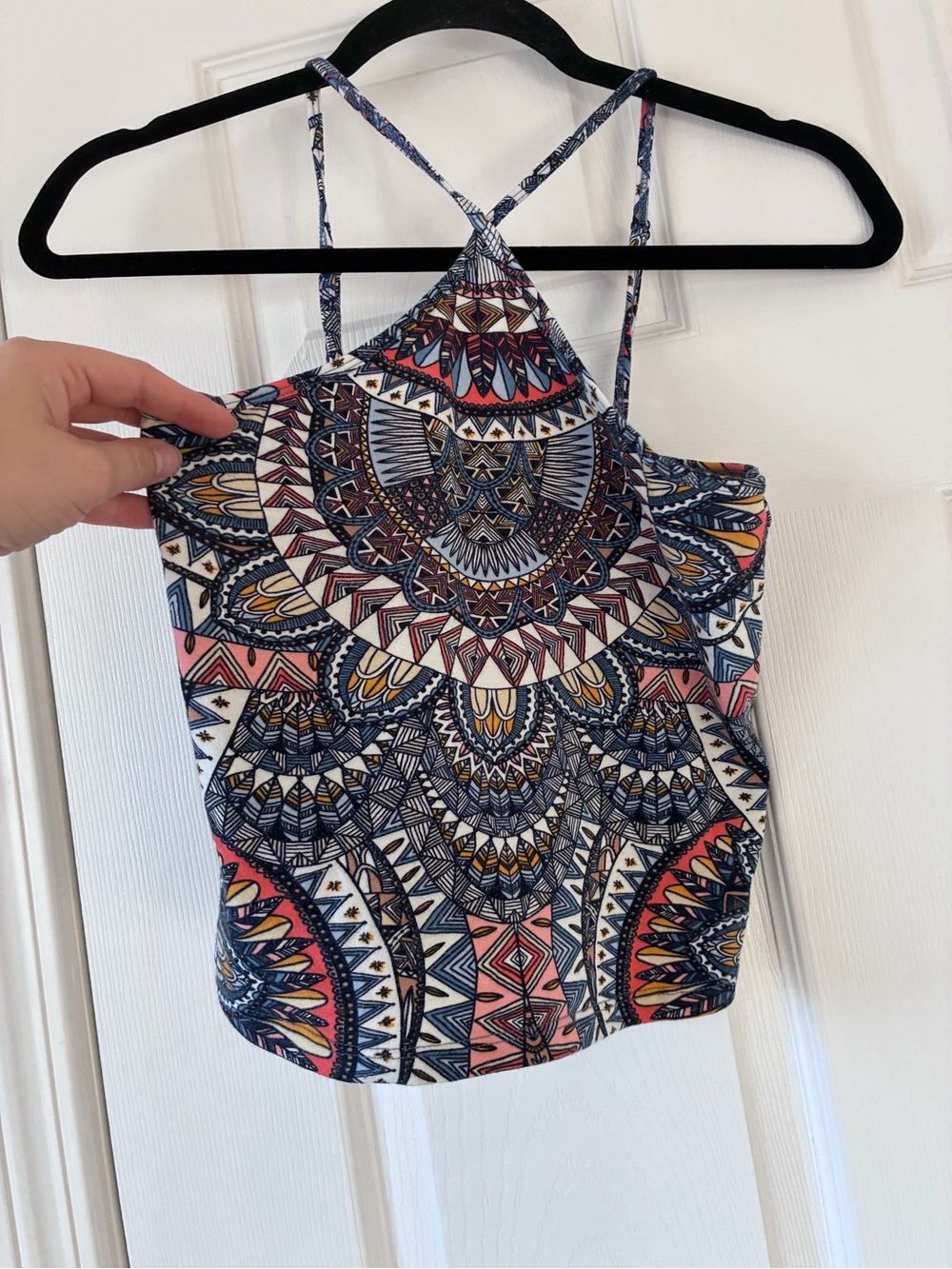 Billabong Multicolor Aztec Print Cropped Tank Top